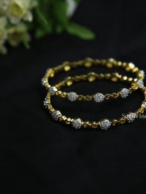 Imitation White Stone Bangle