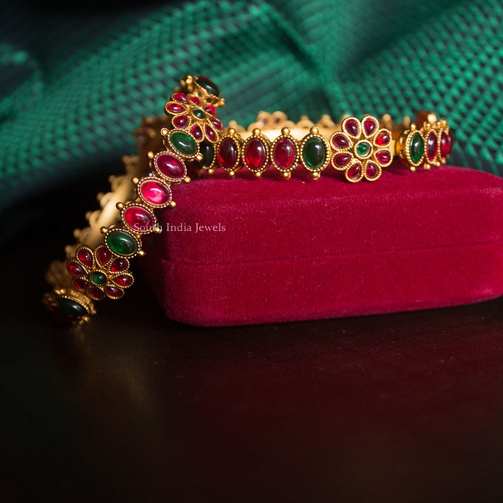 Stunning Kemp Stone Red & Green Bangles