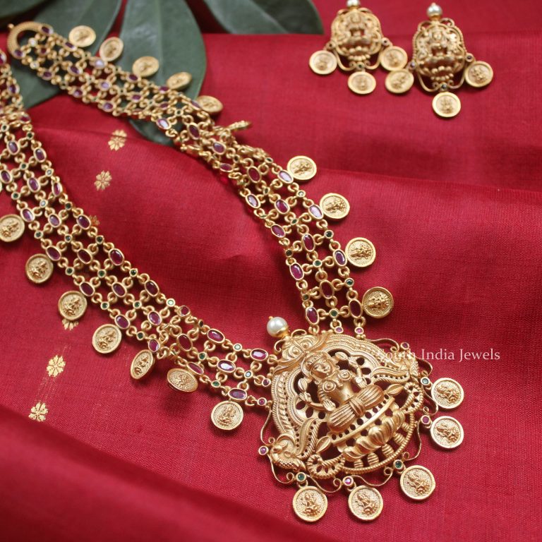 Traditional Lakshmi Coin Haram - South India Jewels