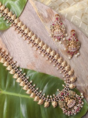 Traditional Lakshmi Haram with Earrings