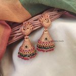 Beautiful Dual Beaded Jhumkas-01