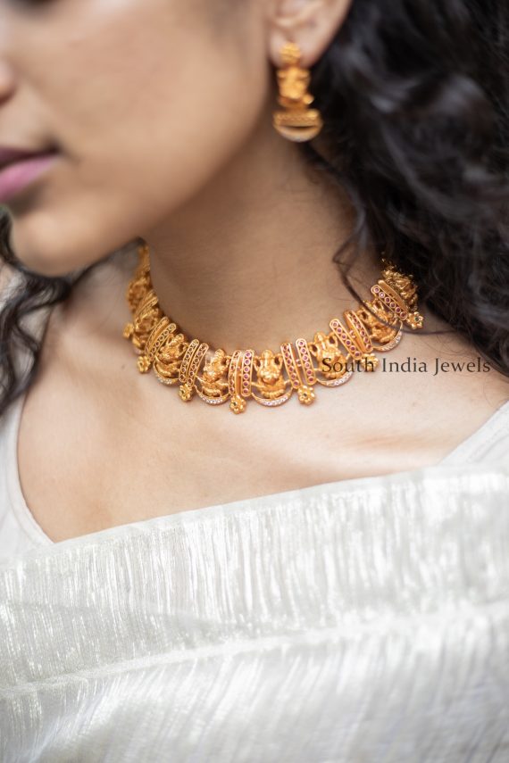 Beautiful Ganesh Matte Necklace