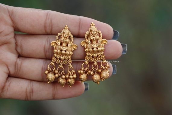 Beautiful Gold Beads Lakshmi Choker