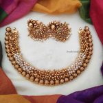 Gold and White Beads Loreal Necklace