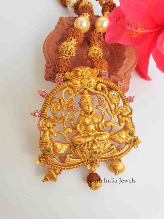 Grand Lakshmi Pendant Rudraksha Necklace (3)