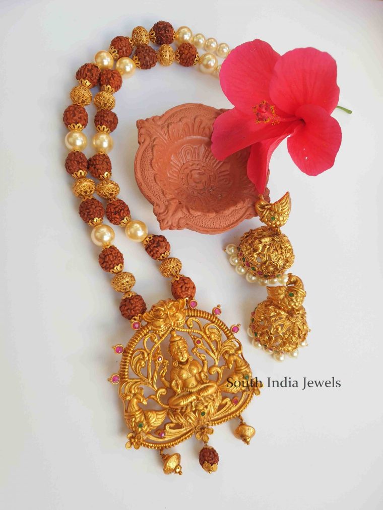 Grand Lakshmi Pendant Rudraksha Necklace (4)