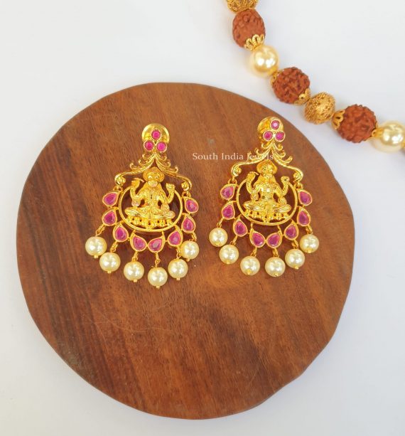 Imitation Lakshmi Design Chandbali Earrings