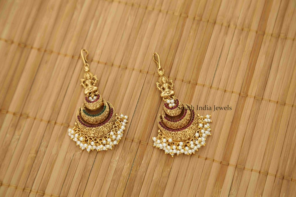 Lovely Lakshmi Pearl Maang Tikka - South India Jewels