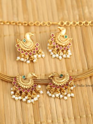 Simple Peacock Design Choker (2)