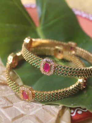 Stunning Emerald & Ruby Bangles