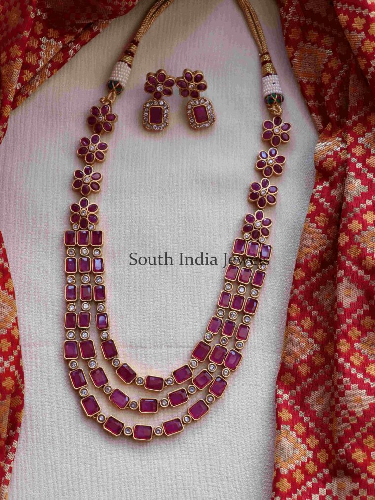 Stunning Ruby Layered Necklace