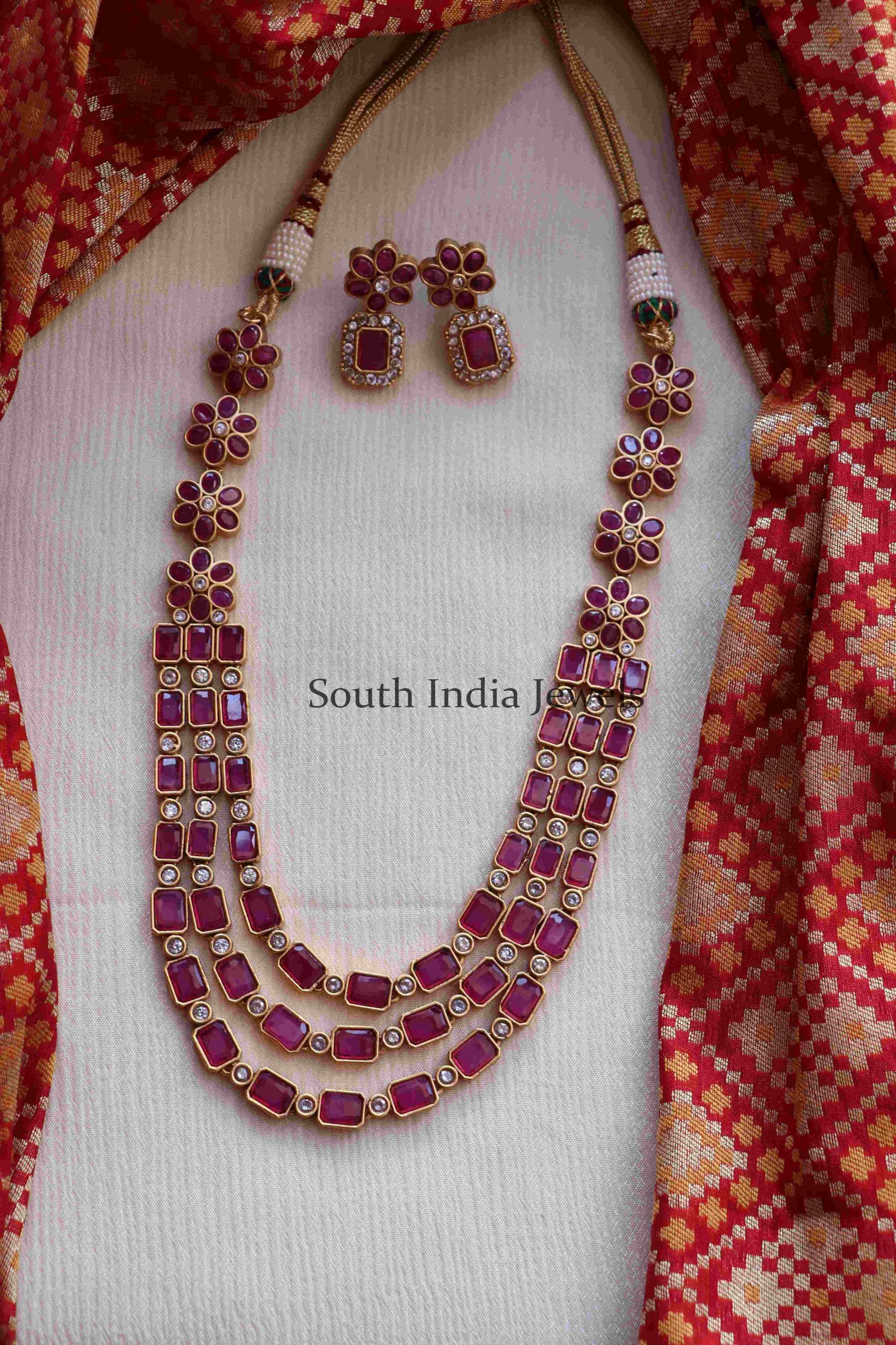 layered ruby necklace