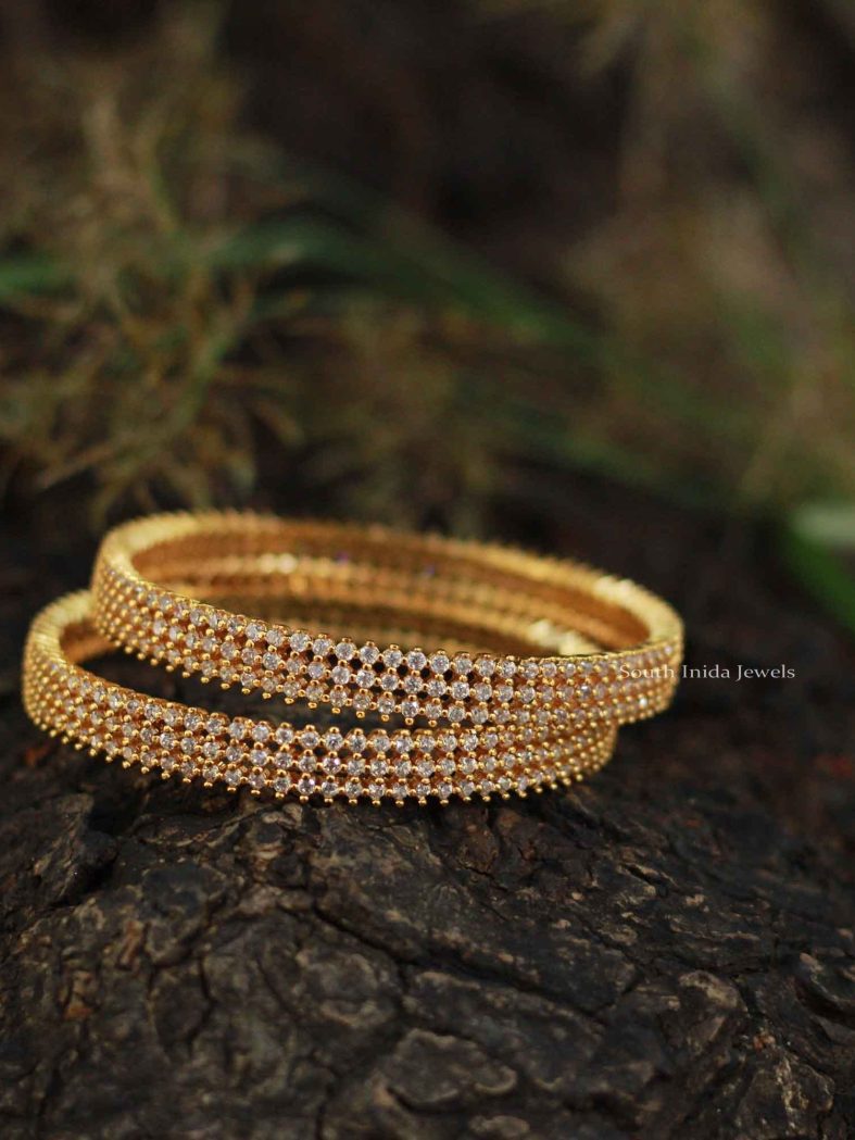 Traditional White Stone Bangles