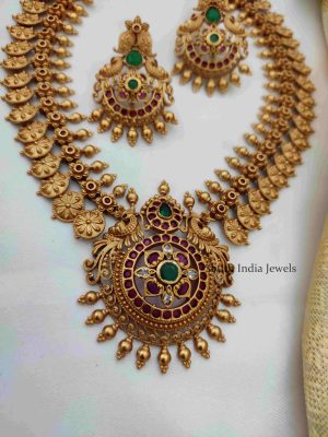 Antique Peacock Design Necklace (2)