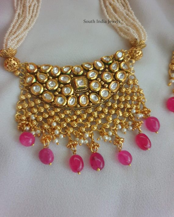 Beautiful Kundan Pendant Pearl Necklace (2)