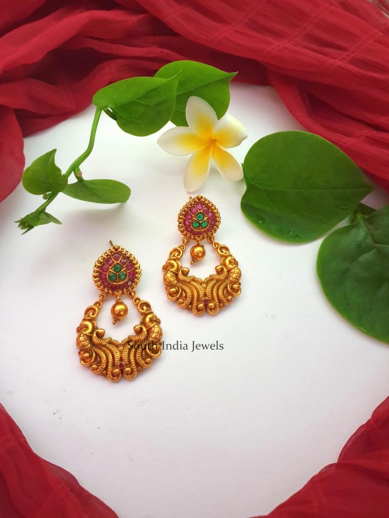 Beautiful Multi Stone Chandbali Earrings