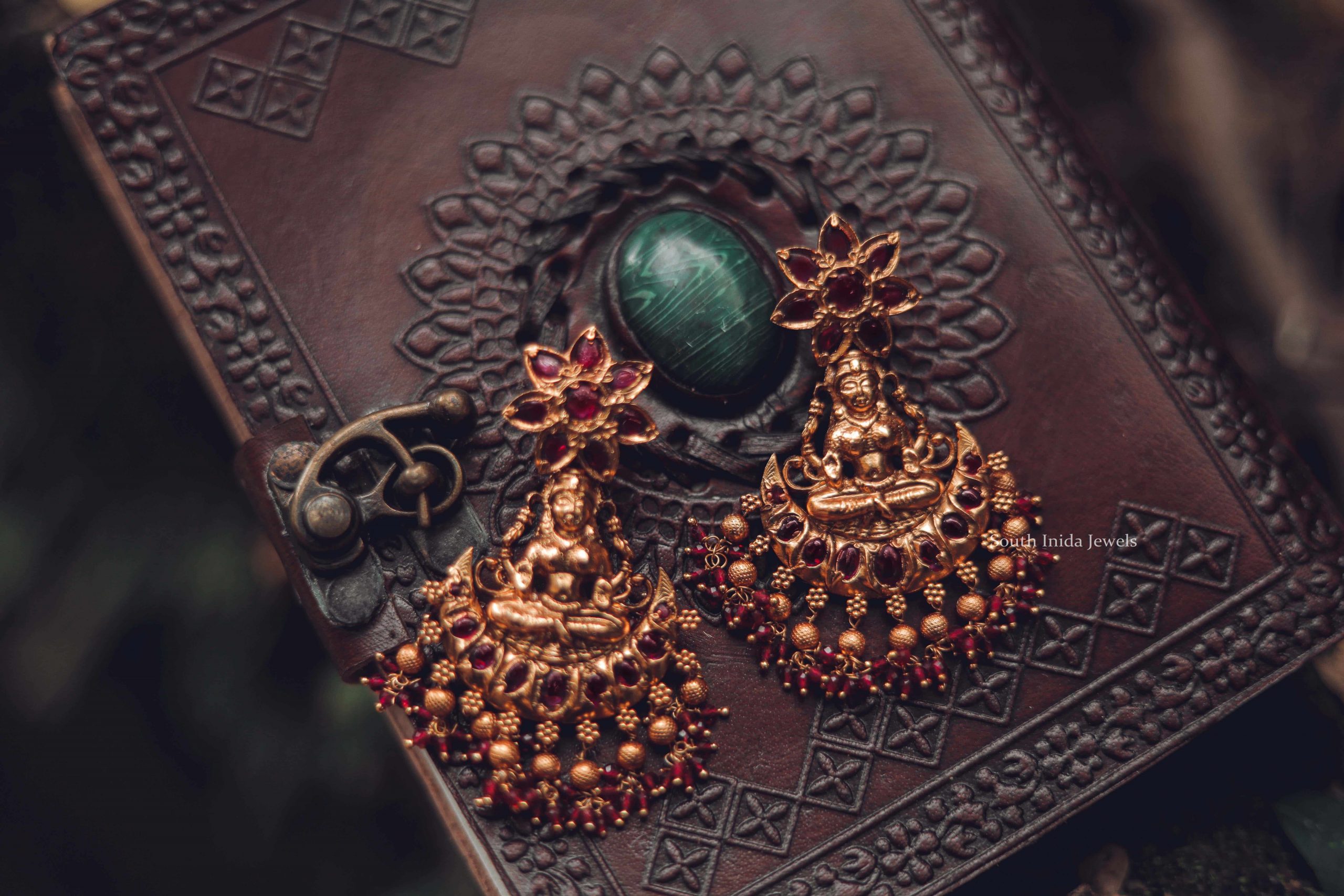 Ruby Stone Earrings Designs Bali - JD SOLITAIRE