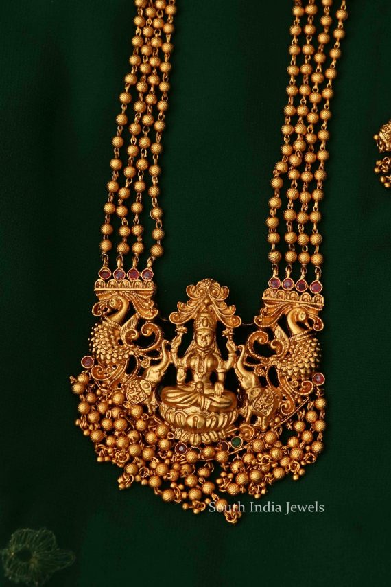 Gorgeous Lakshmi Gold Beads Haram (3)