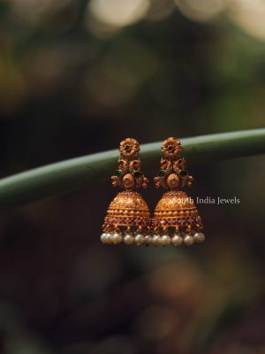 Gorgeous Peacock Design Jhumka (2)