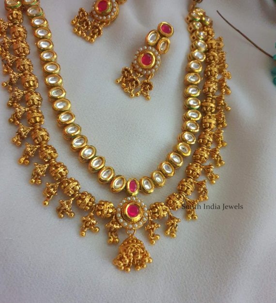 Gorgeous Two Layered Kundan Necklace (2)