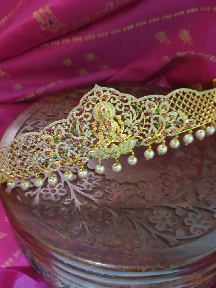 Grand Lakshmi CZ Stone Hip Belt