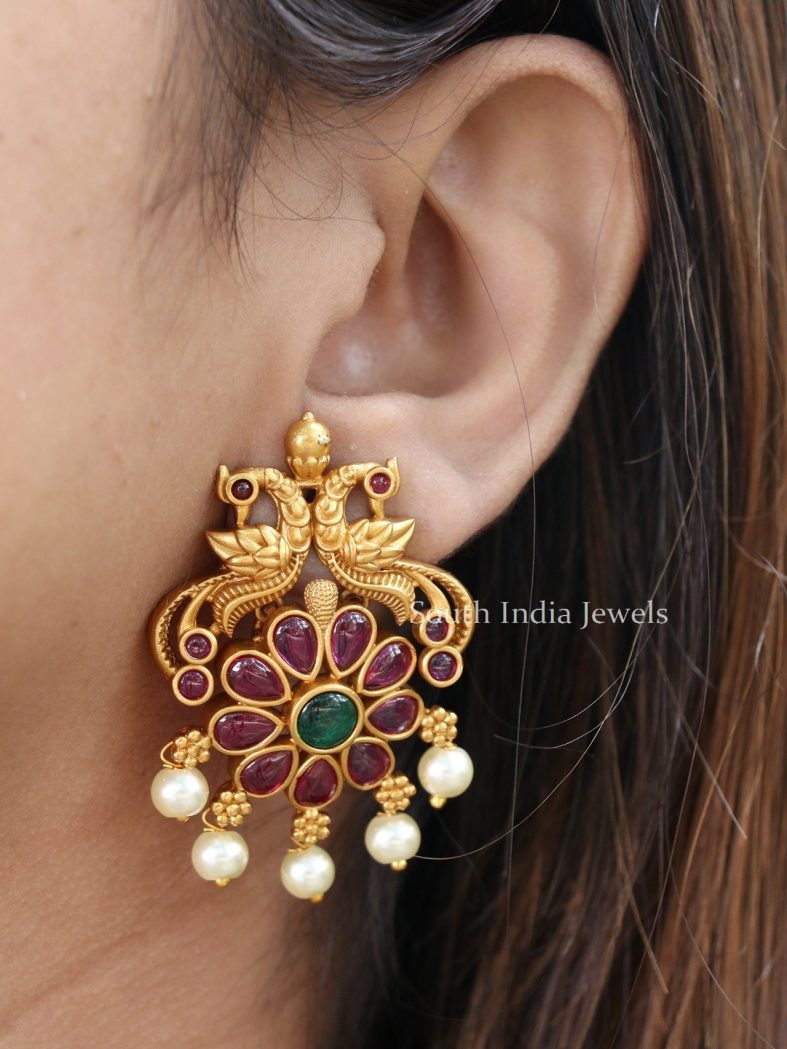 Lovely Peacock Design Ear Studs