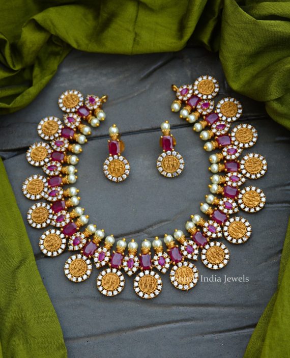 Pretty Ram Parivar Necklace - South India Jewels