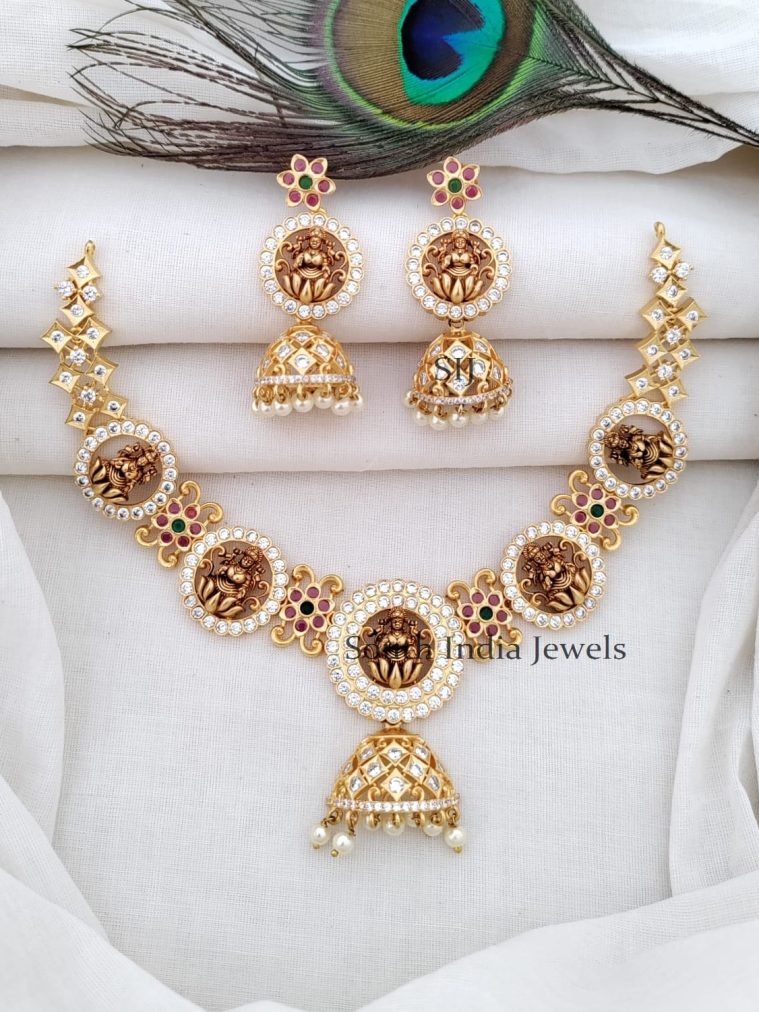 Traditional Antique Lakshmi Pendant Necklace