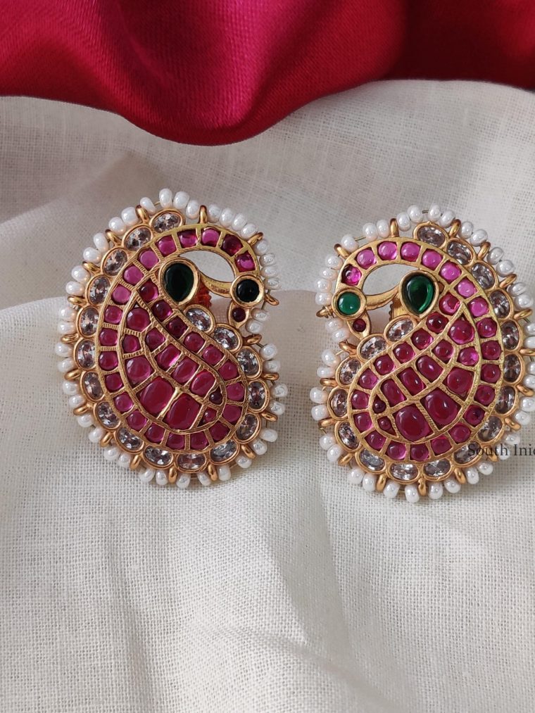 Traditional Peacock Design Kemp Earrings