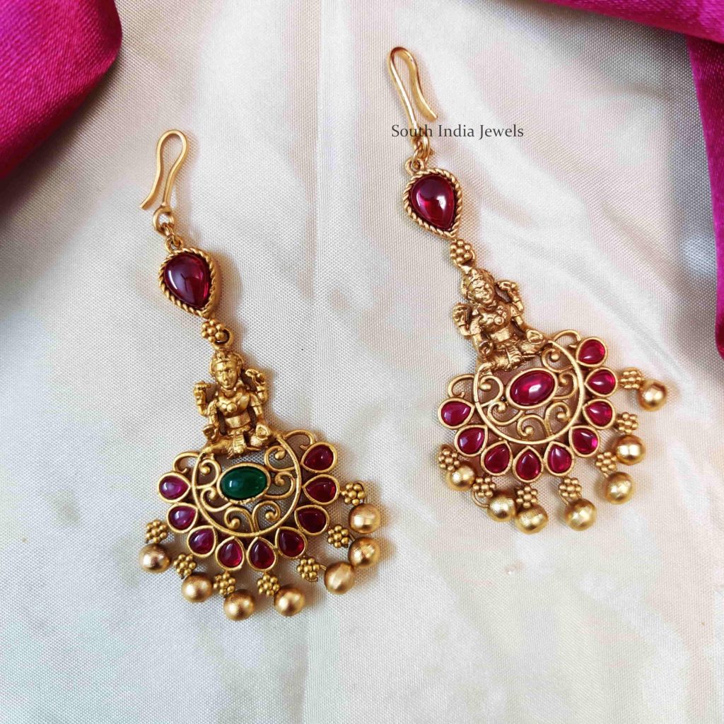 Traditional Short Lakshmi Maang Tikka - South India Jewels