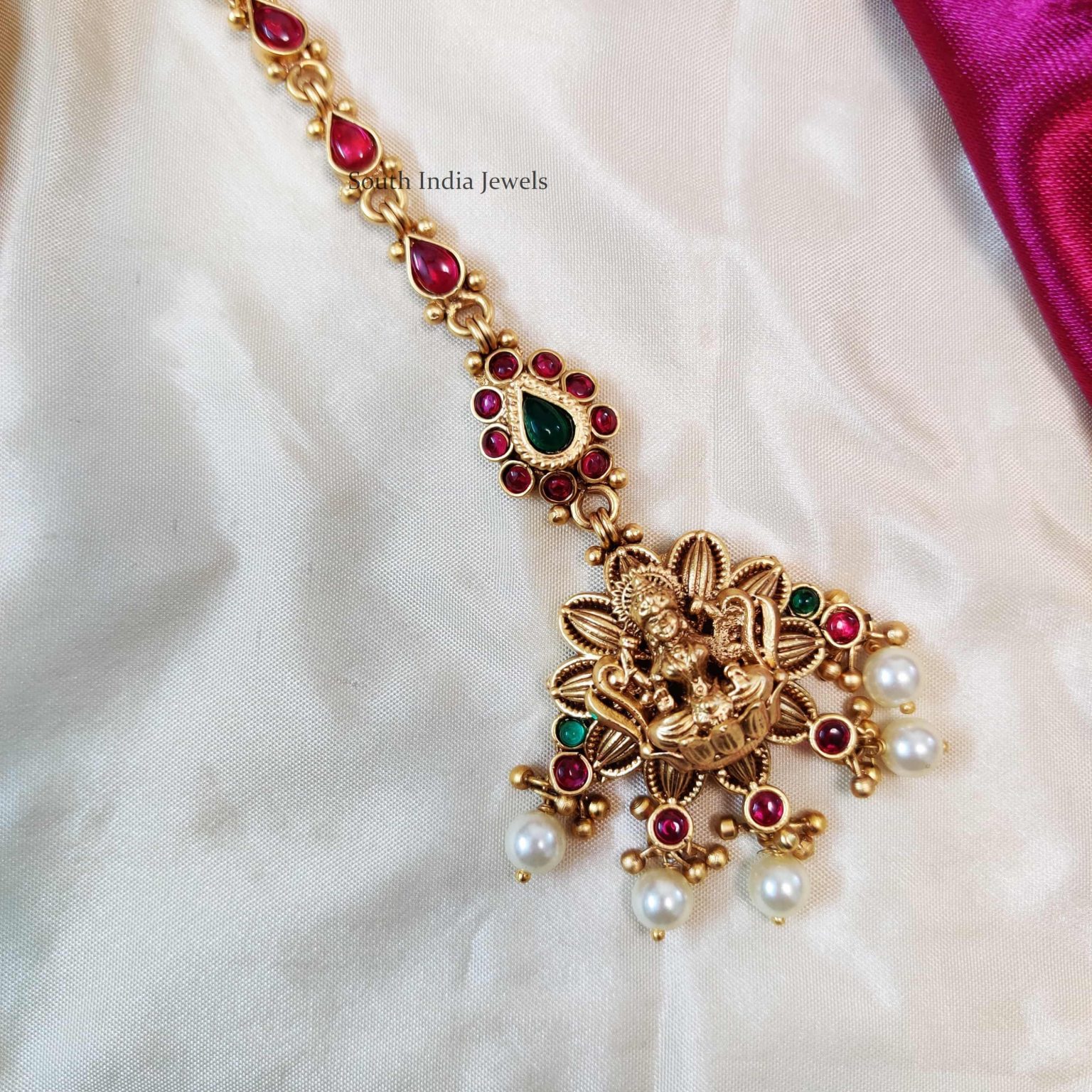 Trendy Lakshmi Maang Tikka - South India Jewels