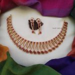 Unique Pink Mallu Design Necklace