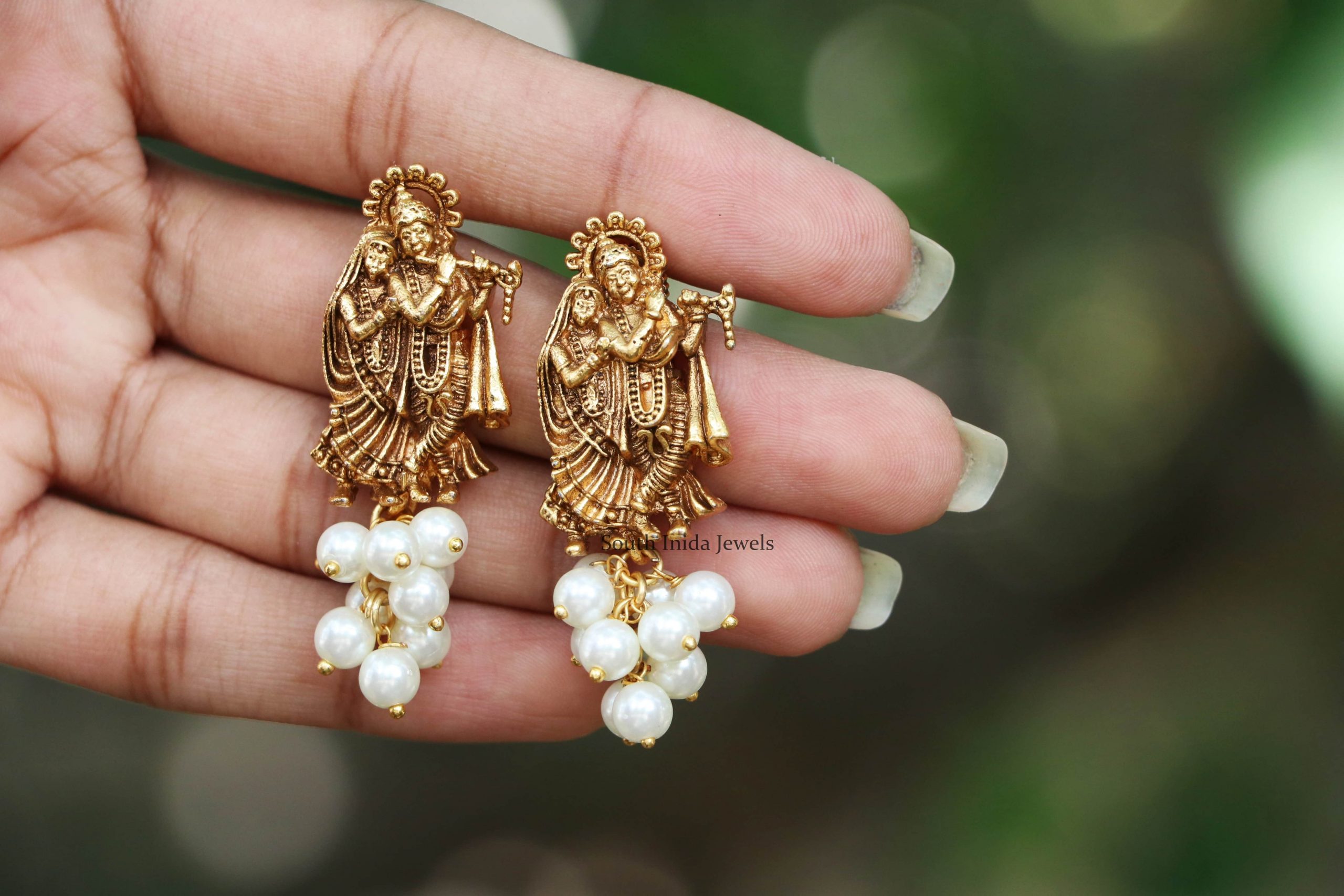 Ethnic Pearl Hanging Earrings  Chandrani Pearls