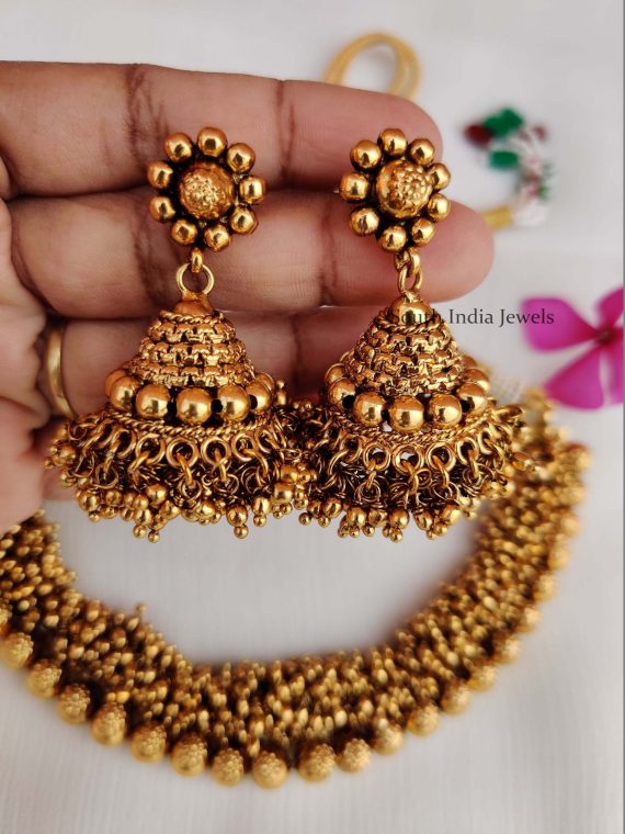 Beautiful Gold Beads Choker