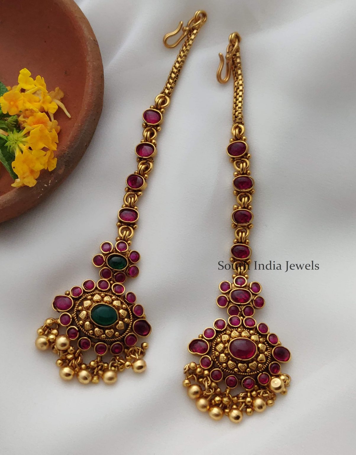 Traditional Maang Tikka - South India Jewels | Maang Tikka