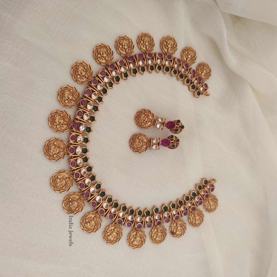 Beautiful Lakshmi Chakra Necklace - South India Jewels