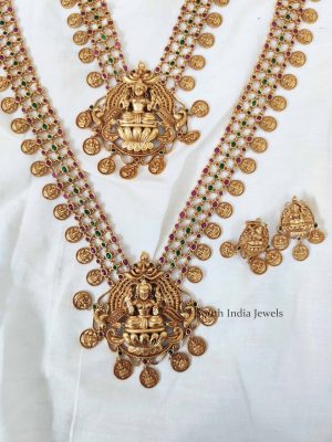 Beautiful Lakshmi Coin Necklace and Haram (2)