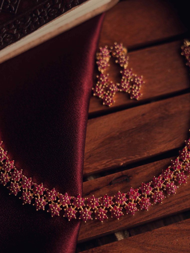 Beautiful Ruby Star Necklace