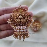 Beautiful White Stone Peacock Jhumkas