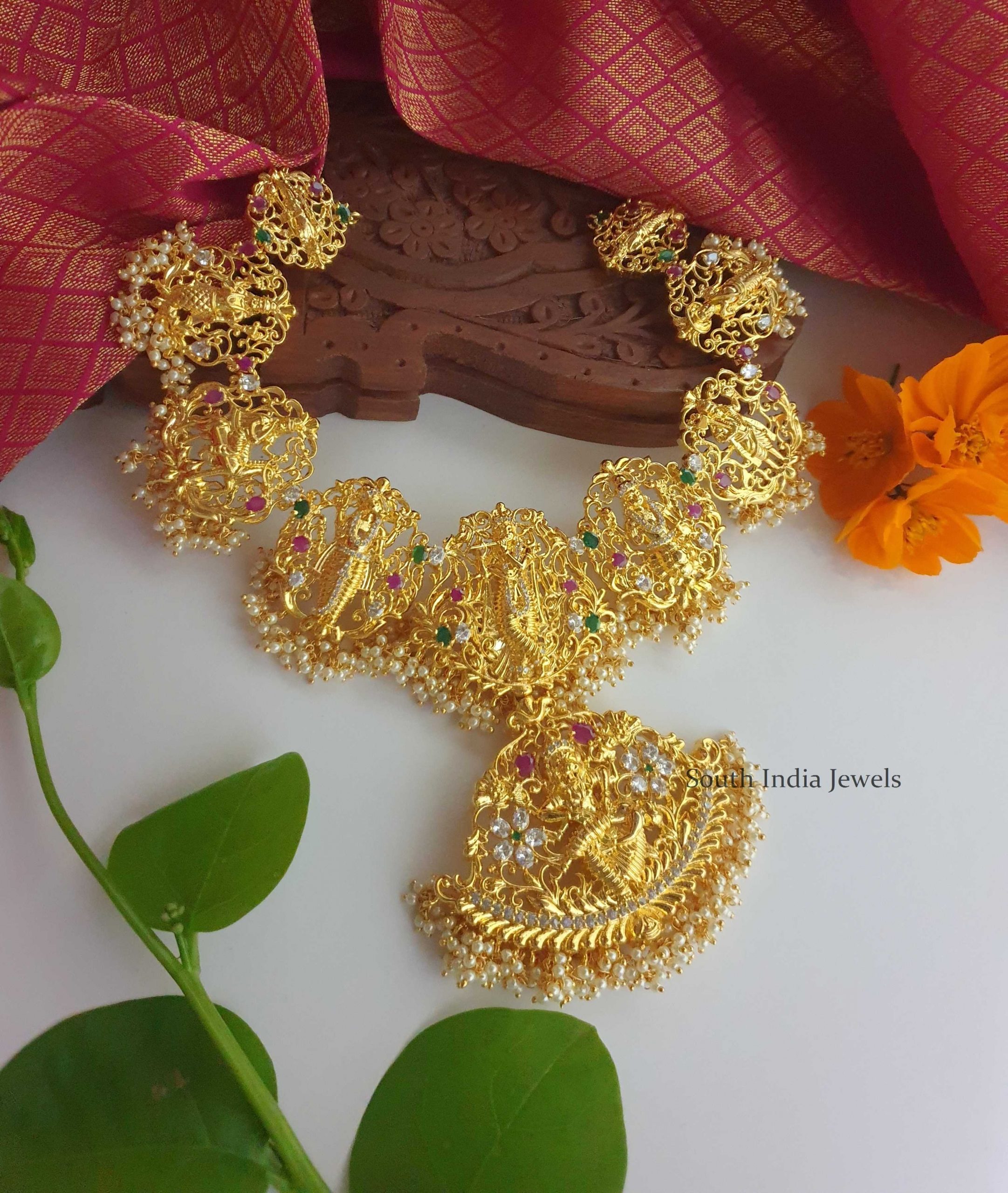 Classic Dashavatara Necklace (2)