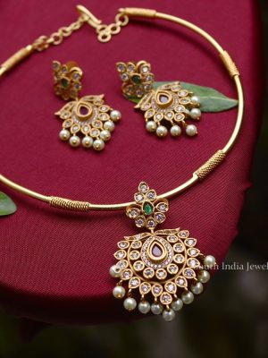 Classic Flower Design Rope Necklace (2)