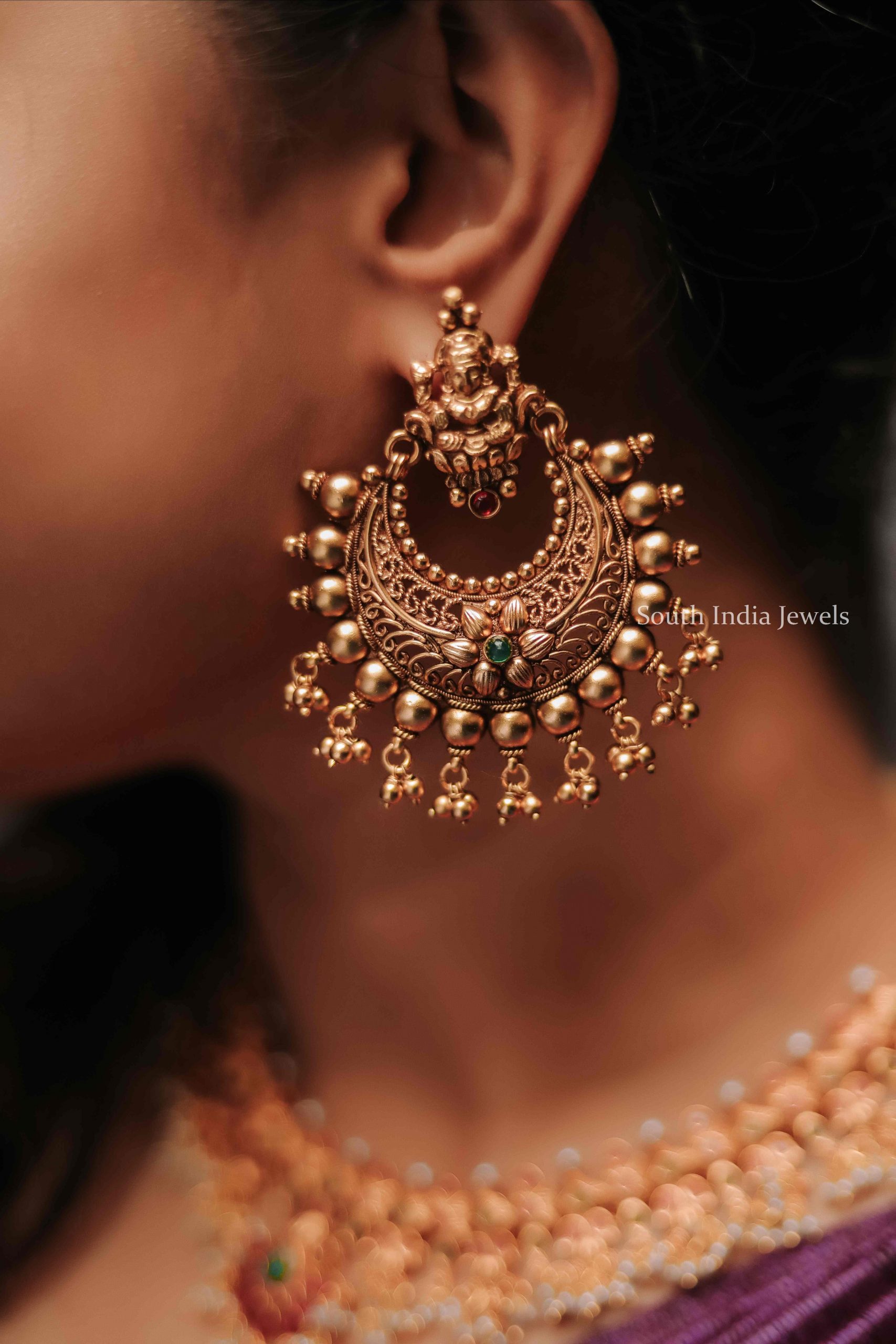 Elegant Lakshmi Chandbali Earrings