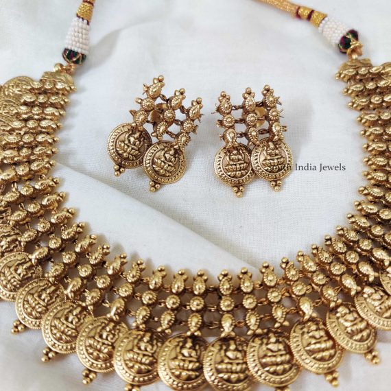 Elegant Lakshmi Coin Necklace (2)