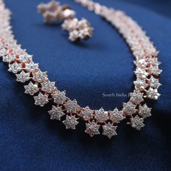 Stunning Rose Gold Flory Necklace