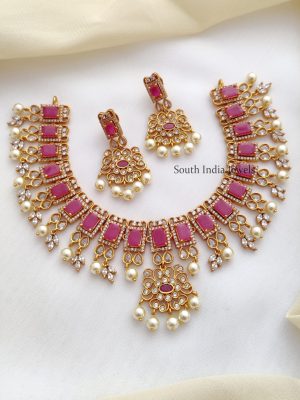 Traditional AD Ruby Stone Necklace