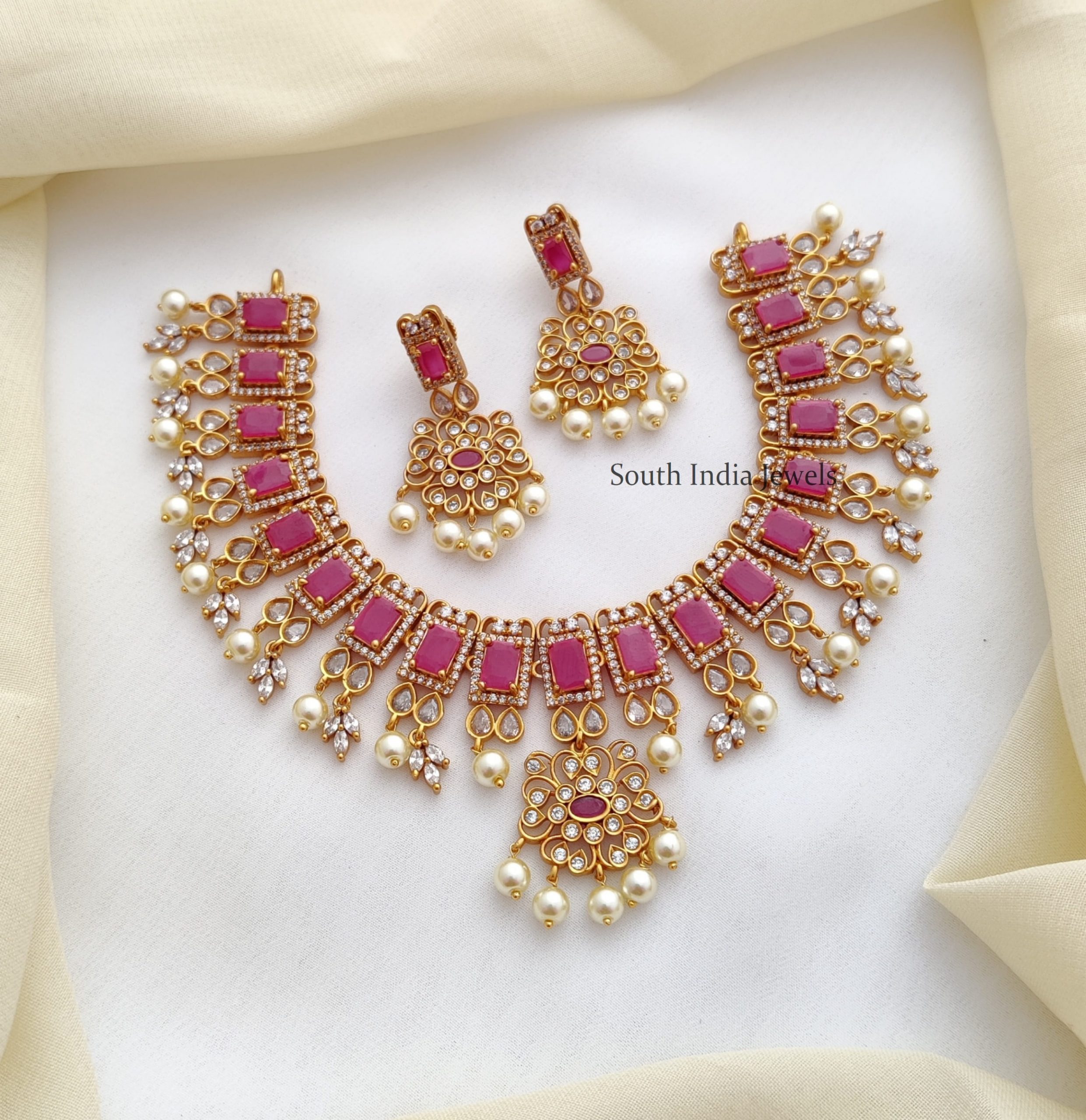Traditional AD Ruby Stone Necklace