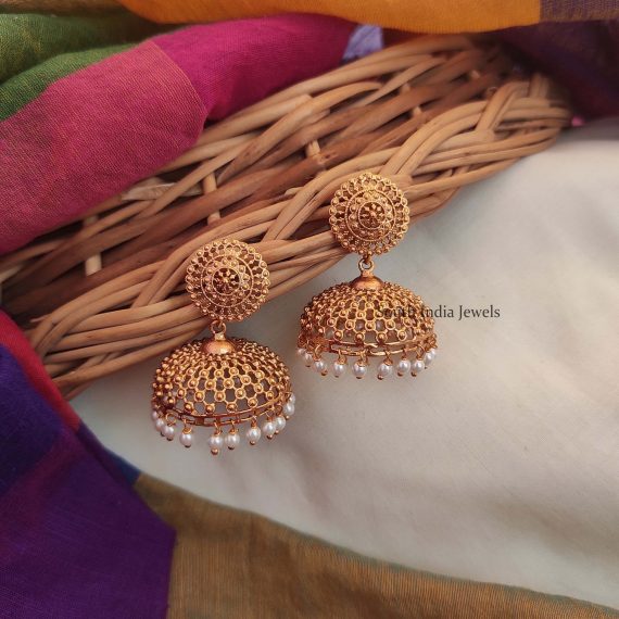 Traditional Pearl Hanging Jhumka