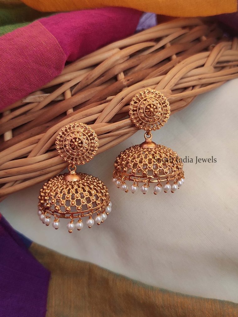 Traditional Pearl Hanging Jhumka