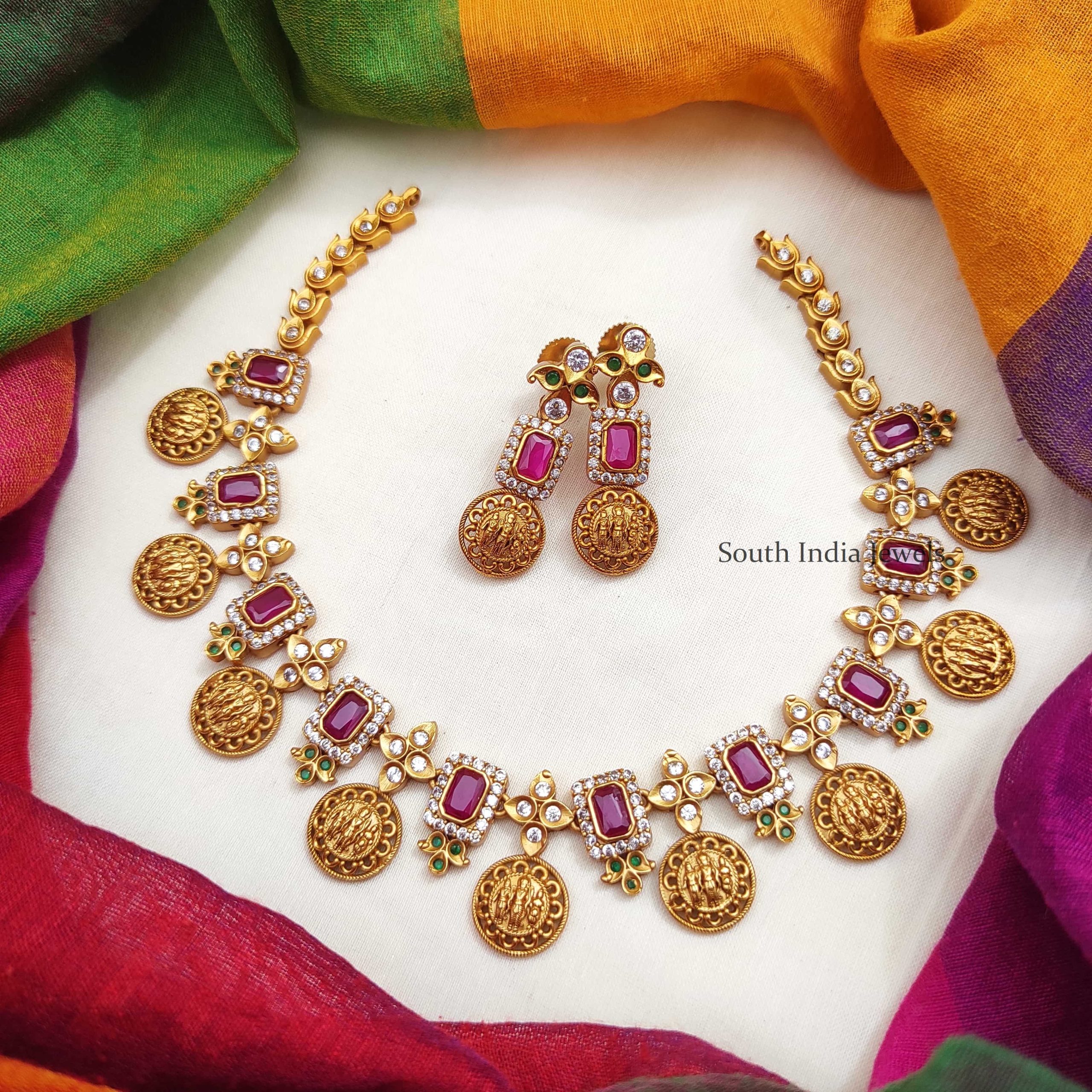 Traditional Ram Parivar Necklace - South India Jewels