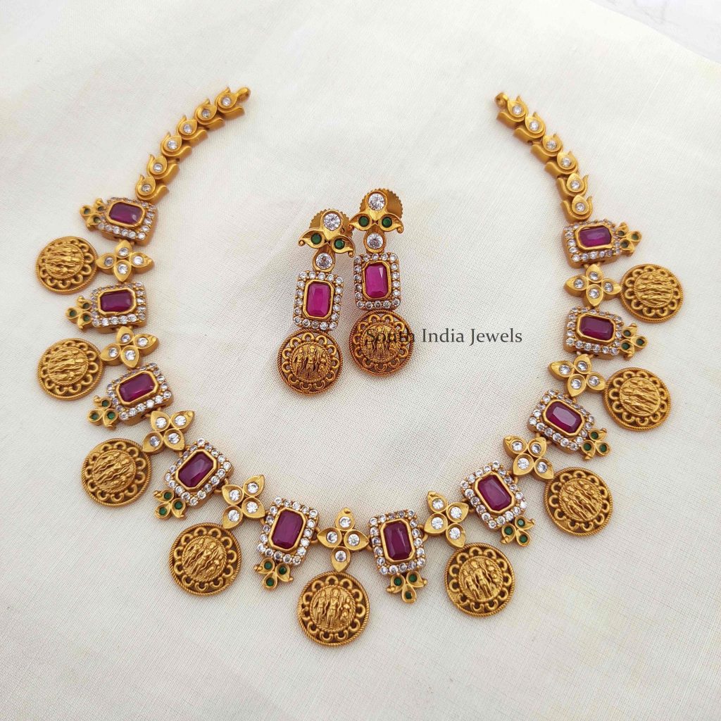 Traditional Ram Parivar Necklace - South India Jewels